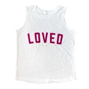 Spiritual Gangster Loved Muscle Tank in White Girls Size Small 10 NEW